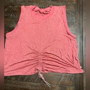 Lululemon size 6 ruched tank pink/rose colored